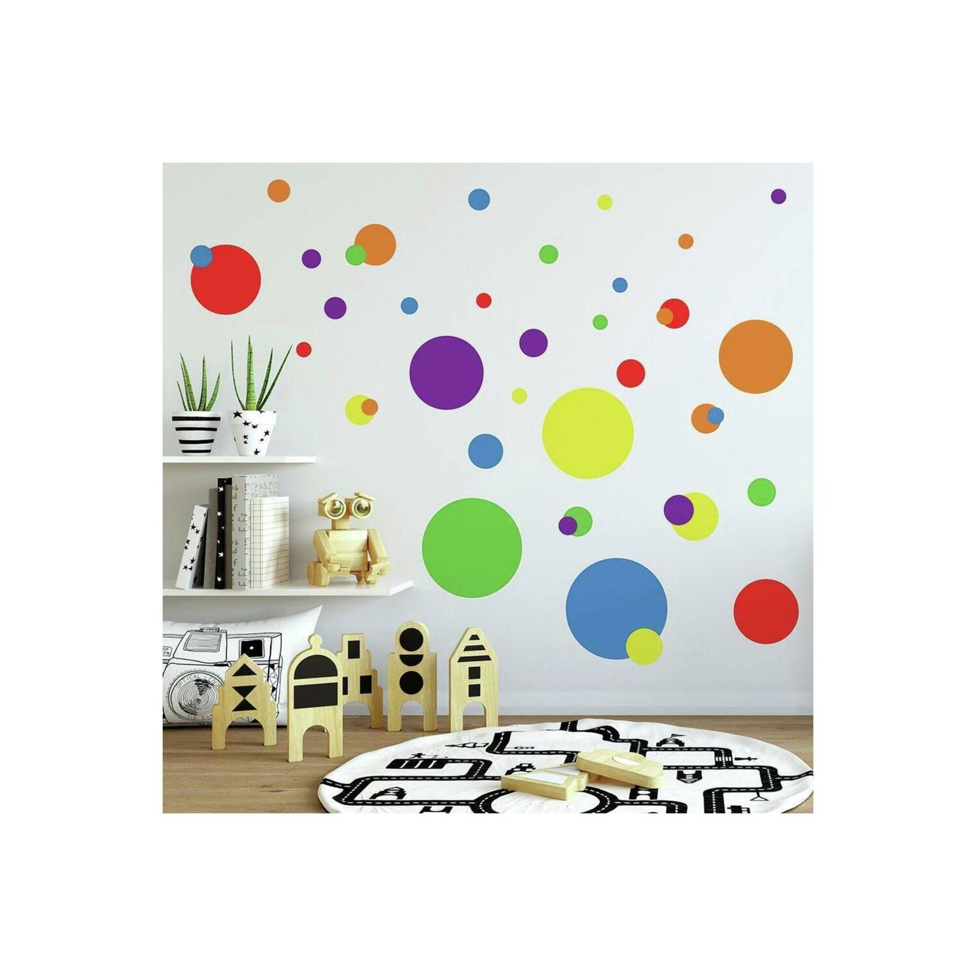 RoomMates Just Dots Primary Peel & Stick Wall Decals